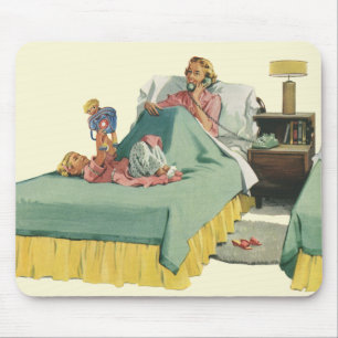 Frühstück im Bett für Mama von der Familie servier Mousepad