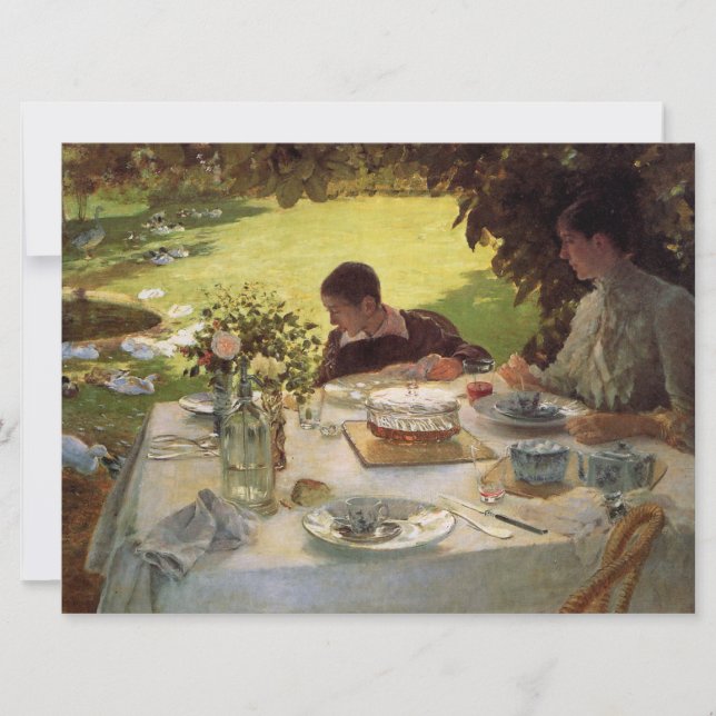 Frühstück im Garten Karte (Vorderseite)