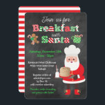 Frühstück im Santa Chalkboard Stil Einladung<br><div class="desc">Dieses lustige und festliche Frühstück mit Santa Chalkboard Stil Einladung ist perfekt für ein Frühstück mit Santa Thema Veranstaltung! Dieses Design ist mit einem Chalkboard-Hintergrund,  hellen Weihnachtsfarbenmusternbuchstaben und einem bezaubernden Weihnachtsmann mit einem Stapel Pfannkuchen und Milch ausgestattet.</div>
