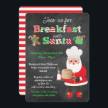 Frühstück im Stil der Santa Chalkboard Einladung<br><div class="desc">Dieses lustige und festliche Frühstück mit Santa Chalkboard Stil Einladung ist perfekt für ein Frühstück mit Santa Thema Veranstaltung! Das Design ist mit einem Chalkboard-Stil,  hellen Weihnachtsfarbenmustern und einem bezaubernden Weihnachtsmann mit einem Stapel Pfannkuchen und Milch ausgestattet.</div>