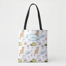 Frühstück im Tiffanys Girly 60er Personalisiert Re Tasche