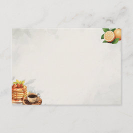 Frühstück in Bed Basic Blank Recipe Karte