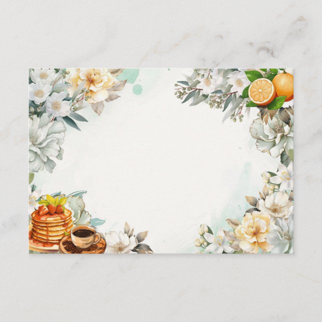 Frühstück in Bed Blank Recipe Karte (Vorderseite)