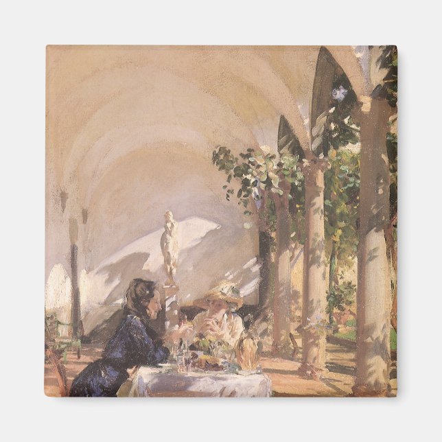 Frühstück in der Loggia von John Singer Sargent Magnet (Vorne)