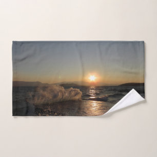 Frühstück in Kroatien schöner Sonnenuntergang Handtuch