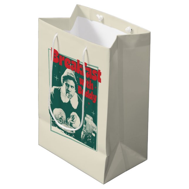 Frühstück mit Buddy Mittlere Geschenktüte (Vorderseite Schrägansicht)