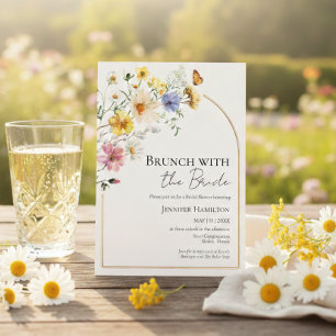 Frühstück mit der Braut Wildflower-Brautparty Einladung