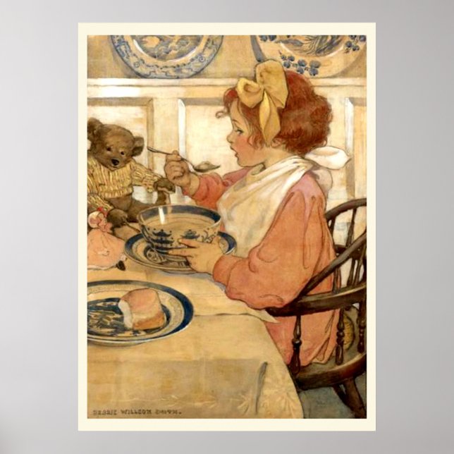 Frühstück mit Teddybären Poster (Vorne)