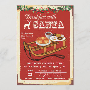 Frühstück mit Weihnachten-Party Einladung