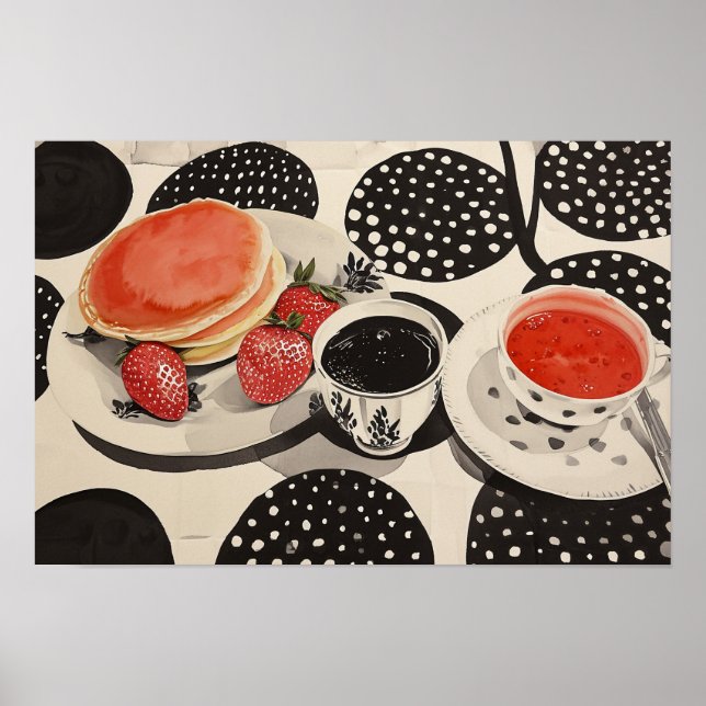 Frühstück morgens poster (Vorne)