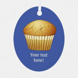 Frühstück Muffin in Case - Food Graphic - eigener Ornament Aus Metall