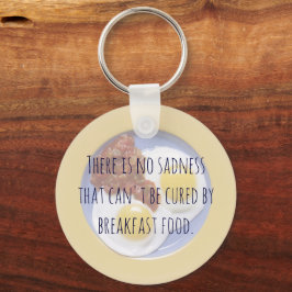 Frühstück Nahrungseier auf Plate Funny Motivierend Schlüsselanhänger