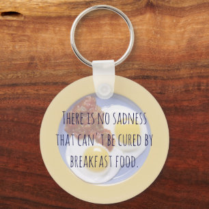 Frühstück Nahrungseier auf Plate Funny Motivierend Schlüsselanhänger