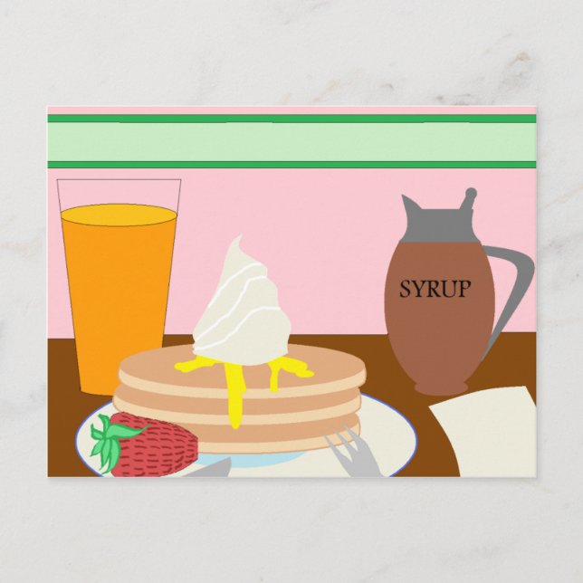 Frühstück Postkarte (Vorderseite)