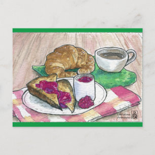 Frühstück Postkarte
