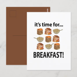 Frühstück seine Zeit für das Frühstück Postkarte