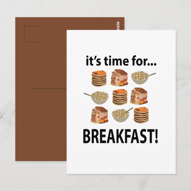 Frühstück seine Zeit für das Frühstück Postkarte (Vorne/Hinten)
