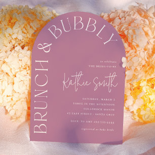 Frühstück & Sekt Fühner Blumenbogen Brautparty Einladung