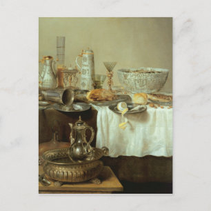 Frühstück Stillleben, 1638 Postkarte