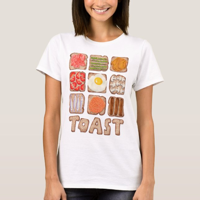 Frühstück Toast T - Shirt (Vorderseite)