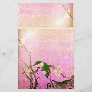 FRÜHSTÜCK UND BLUME BAUM Pink Fuchsia Briefpapier