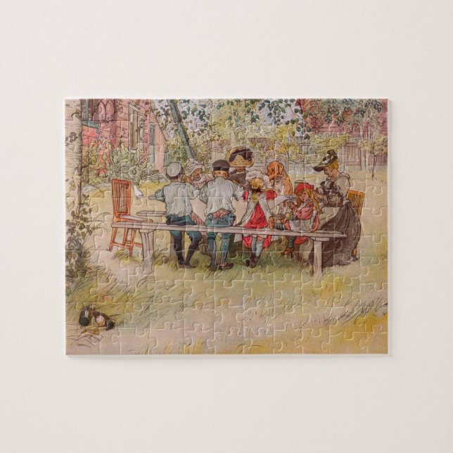 Frühstück unter der großen Birke von Carl Larsson (Horizontal)