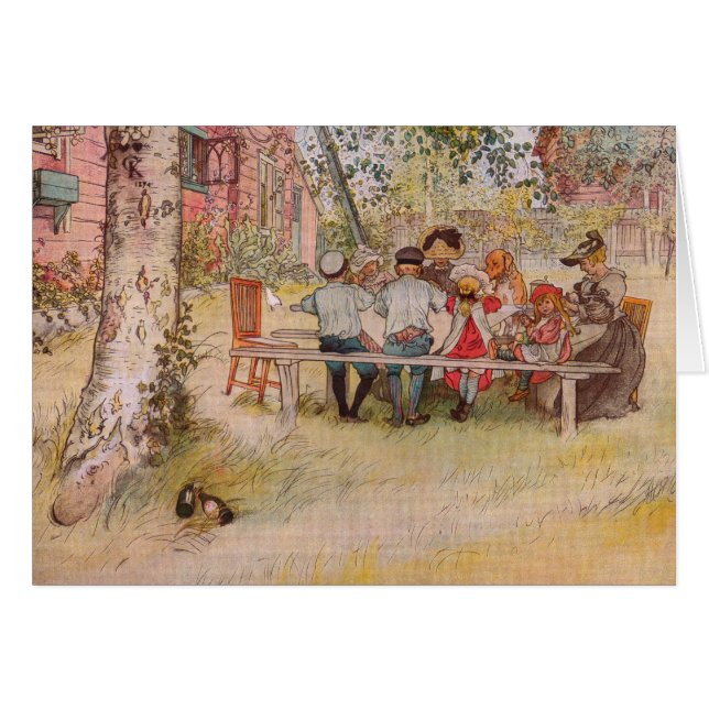 Frühstück unter der großen Birke von Carl Larsson (Vorderseite (Horizontal))