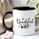 Frühstück Wein Funny Black Trendy Zitat Tasse<br><div class="desc">Beginnen Sie Ihren Morgen mit einem Hauch von Spaß und Stil! Diese "Breakfast Wine" Tasse bringt eine spielerische Drehung zu Ihrem täglichen Kaffeekritual. Diese Tasse ist mit einem schicken schwarzen Griff und Felge gestaltet und eignet sich ideal für alle, die Lächeln und eine Touch Sass mit ihrem Morgenbrauen genießen. Ideal,...</div>