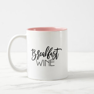 Frühstück Wein Funny Classic Tasse, 11 oz Zweifarbige Tasse