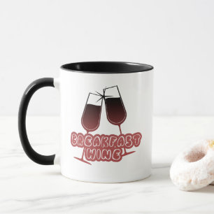 Frühstück Wein Niedliches Zitat Combo Kaffee Tasse