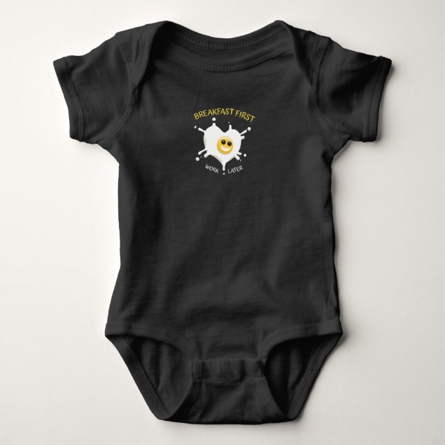 Frühstück zuerst baby strampler (Vorderseite)