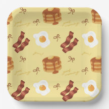 Frühstücks-Brunch-Thema Speck Eier Pfannkuchen Mus