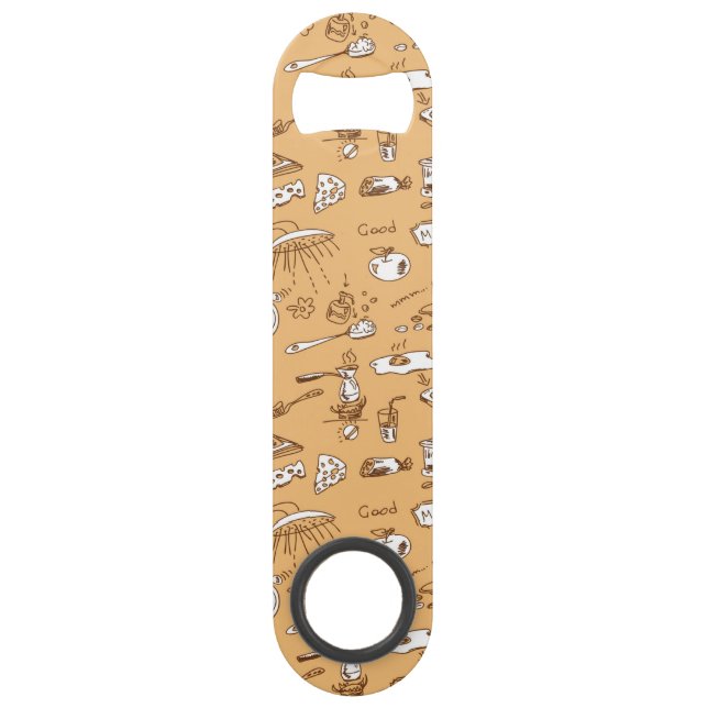 Frühstücks-Muster 2 Speedflaschenöffner (Vorderseite)