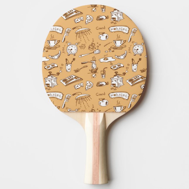 Frühstücks-Muster 2 Tischtennis Schläger (Vorderseite)