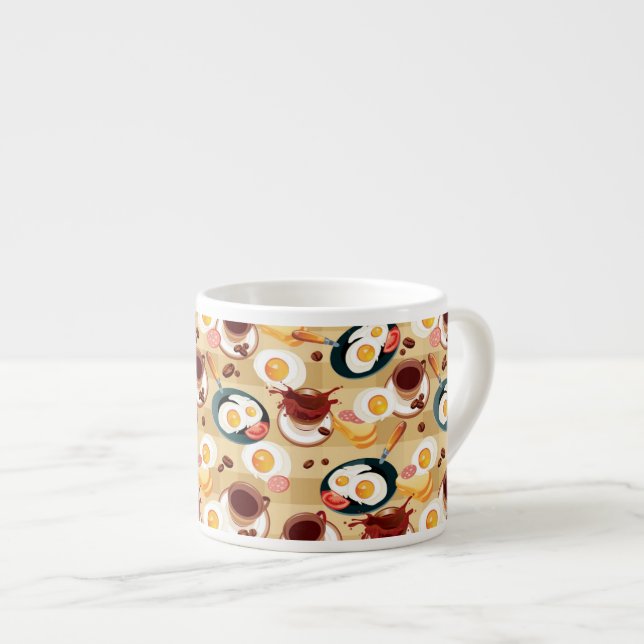 Frühstücks-Muster 3 Espressotasse (Vorderseite Rechts)