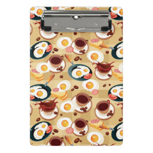Frühstücks-Muster 3 Mini Klemmbrett