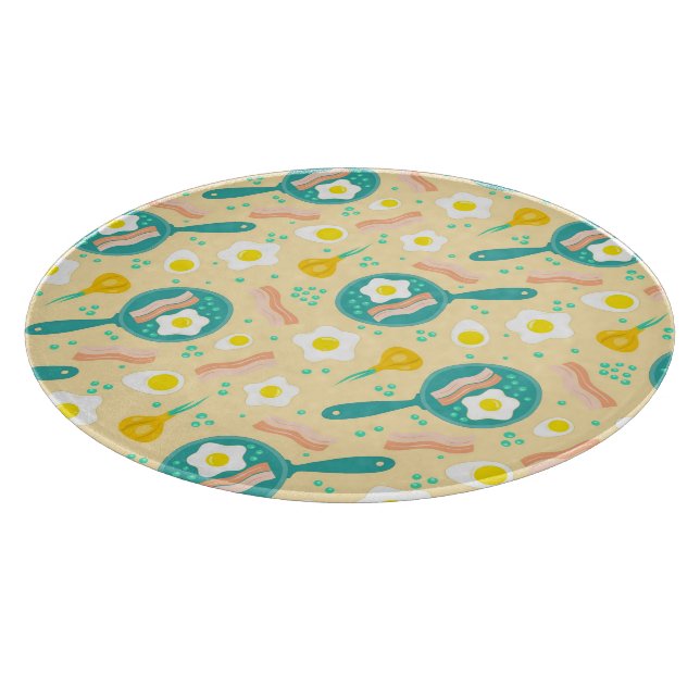 Frühstücks-Muster Schneidebrett (Ecke)