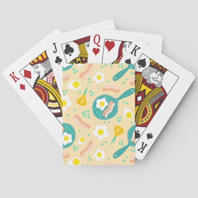 Frühstücks-Muster Spielkarten (Rückseite)