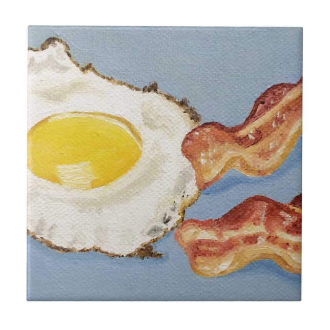 Frühstücksbild Bacon and Egg Fliese (Vorderseite)