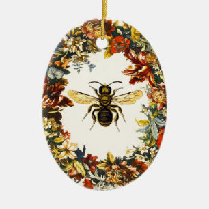 FRÜHSTÜCKSBLUMEN HONEY BIE / RINDFLEISCH KERAMIK ORNAMENT