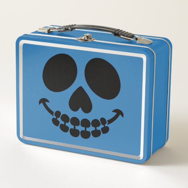 Frühstücksbox mit Lächeln. Metall Brotdose (Vorderseite)