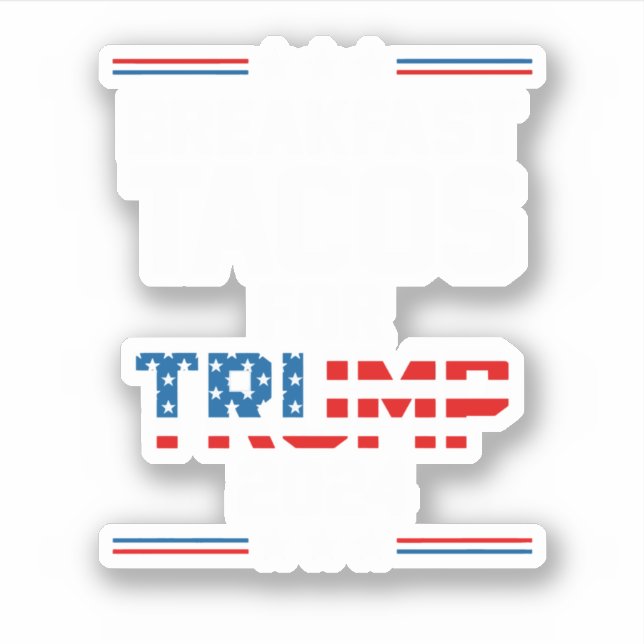 Frühstücksbücher für Trump 2024 Aufkleber (Vorderseite)
