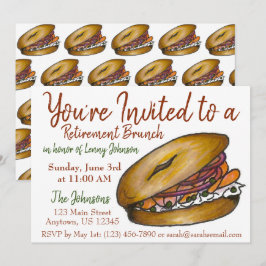 Frühstücksbuffet Brunch Bagel Lox Capers Zwiebel Einladung