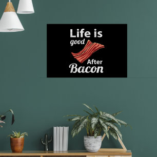 Frühstücksbuffet Feinschmecker Bacon Addict besess Poster