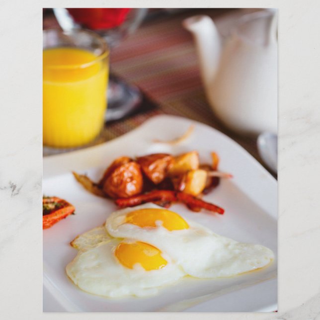 Frühstücksbüffet mit frittierten Eiern Flyer (Vorne)