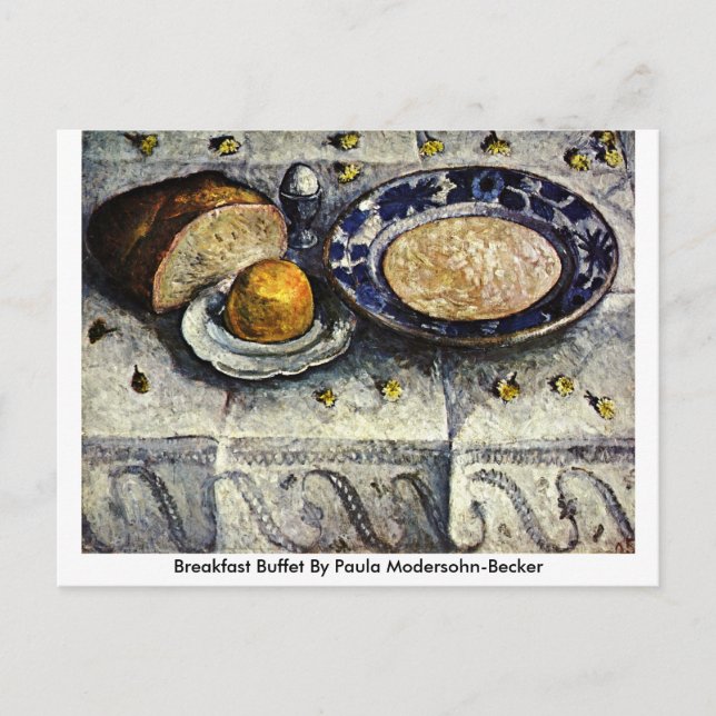 Frühstücksbuffet von Paula Modersohn-Becker Postkarte (Vorderseite)
