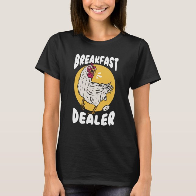 Frühstückshändler Hühnerbauer Hühner Flüstern Fa T-Shirt (Vorderseite)