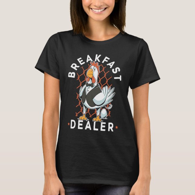 Frühstückshändler Hühnerbauer Hühnerflüsterer Fa T-Shirt (Vorderseite)