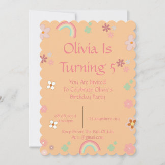 FRÜHSTÜCKSINVITATION FÜR MÄDCHEN SAVE THE DATE