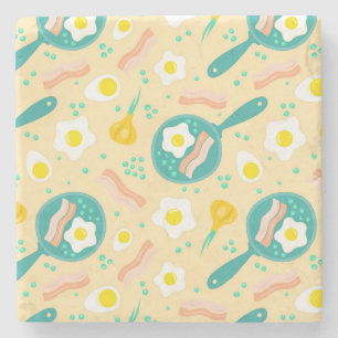 Frühstücksmuster Steinuntersetzer